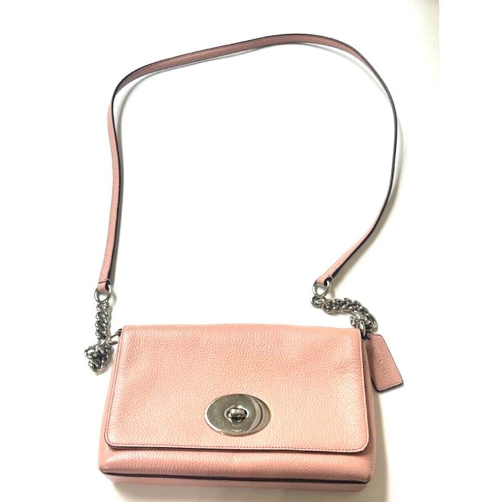 COACH 53083 Crosstown Crossbody Bag Blush Pink Leather